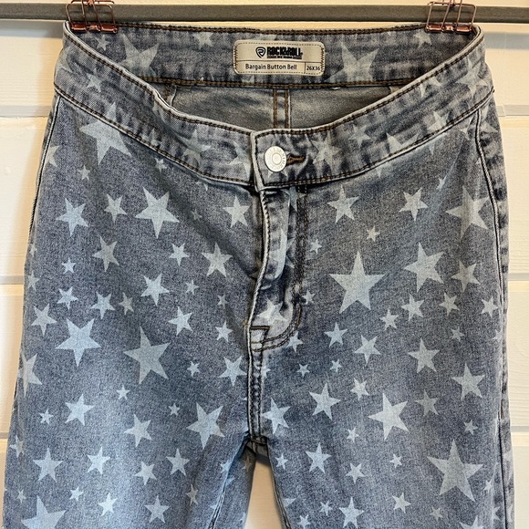 ROCK & ROLL DENIM WOMEN'S STAR HIGH RISE BELL-BOTTOM JEANS SIZE 26x36 - Picture 6 of 10